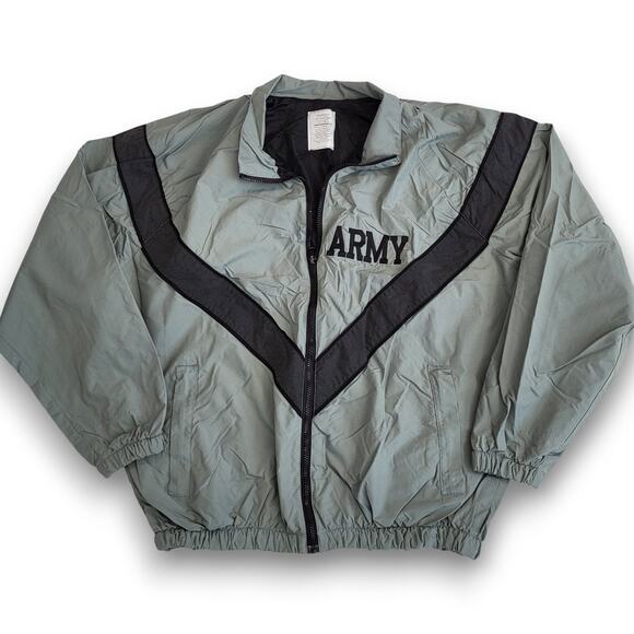 U.S. Army Other - US Army IPFU PT Jacket Gray Reflective Windbreaker Large Regular